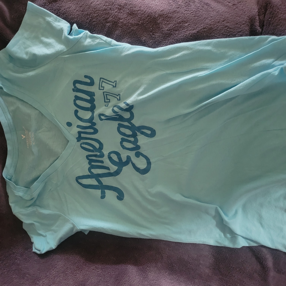 American Eagle Blue Graphic Tee
